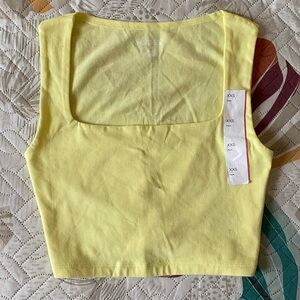 Yellow crop top